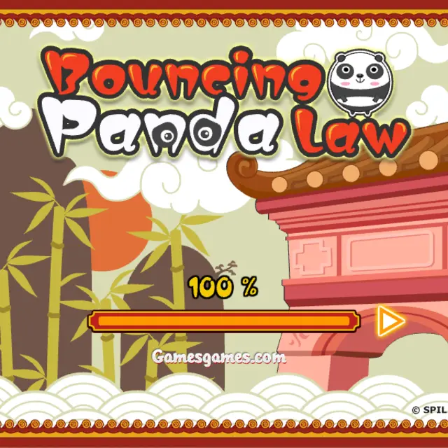 Panda falling past bamboo pegs toward scoring boxes on a Chinese-style board