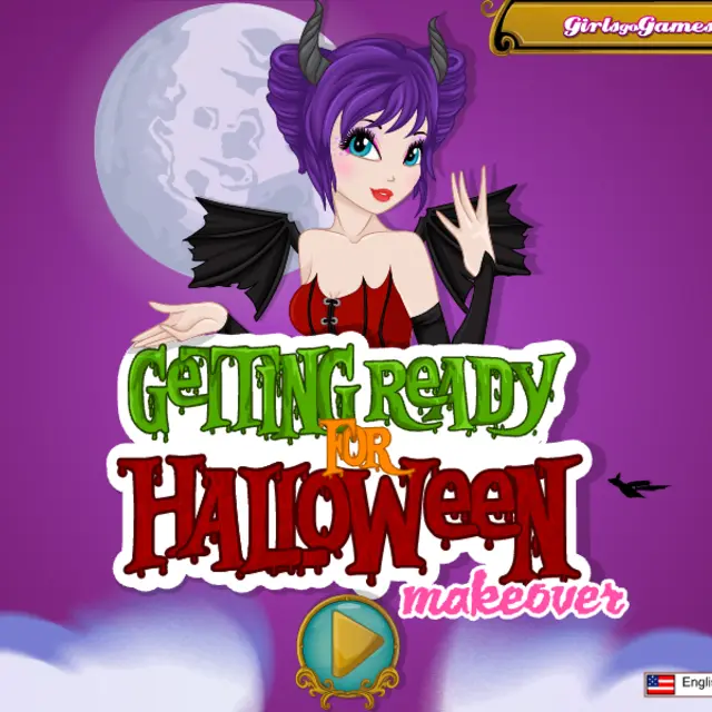 Purple-haired girl with horns and bat wings in front of a full moon