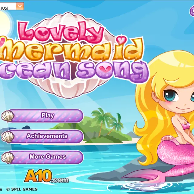 Blonde mermaid with a pink tail sitting on a rock in a bright tropical sea