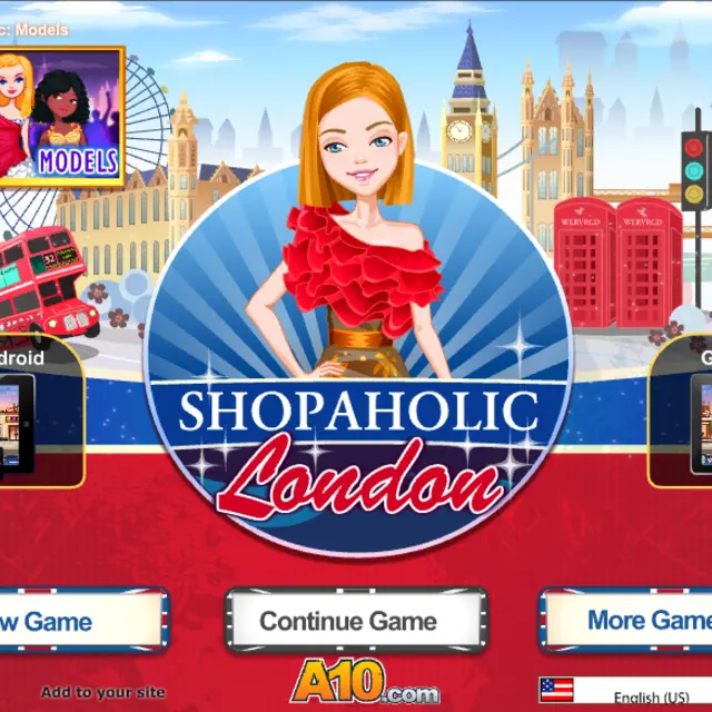 Redhead in a ruffled red top in front of Big Ben, a double-decker bus and red phone boxes