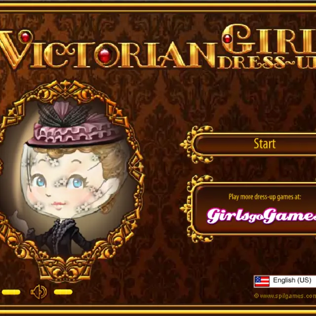 Doll in a Victorian bustle dress and feathered hat framed in an ornate gold portrait